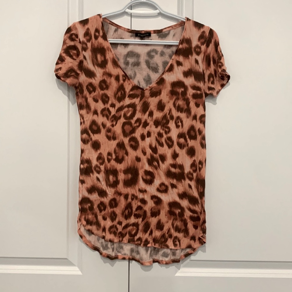Dynamite Like New Animal Print Tshirt